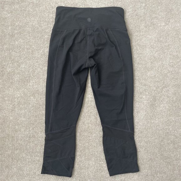 Athleta Leggings Womens XS Black Crop 3 Pair Lot Capri Yoga Pants Workout Active - Picture 5 of 13